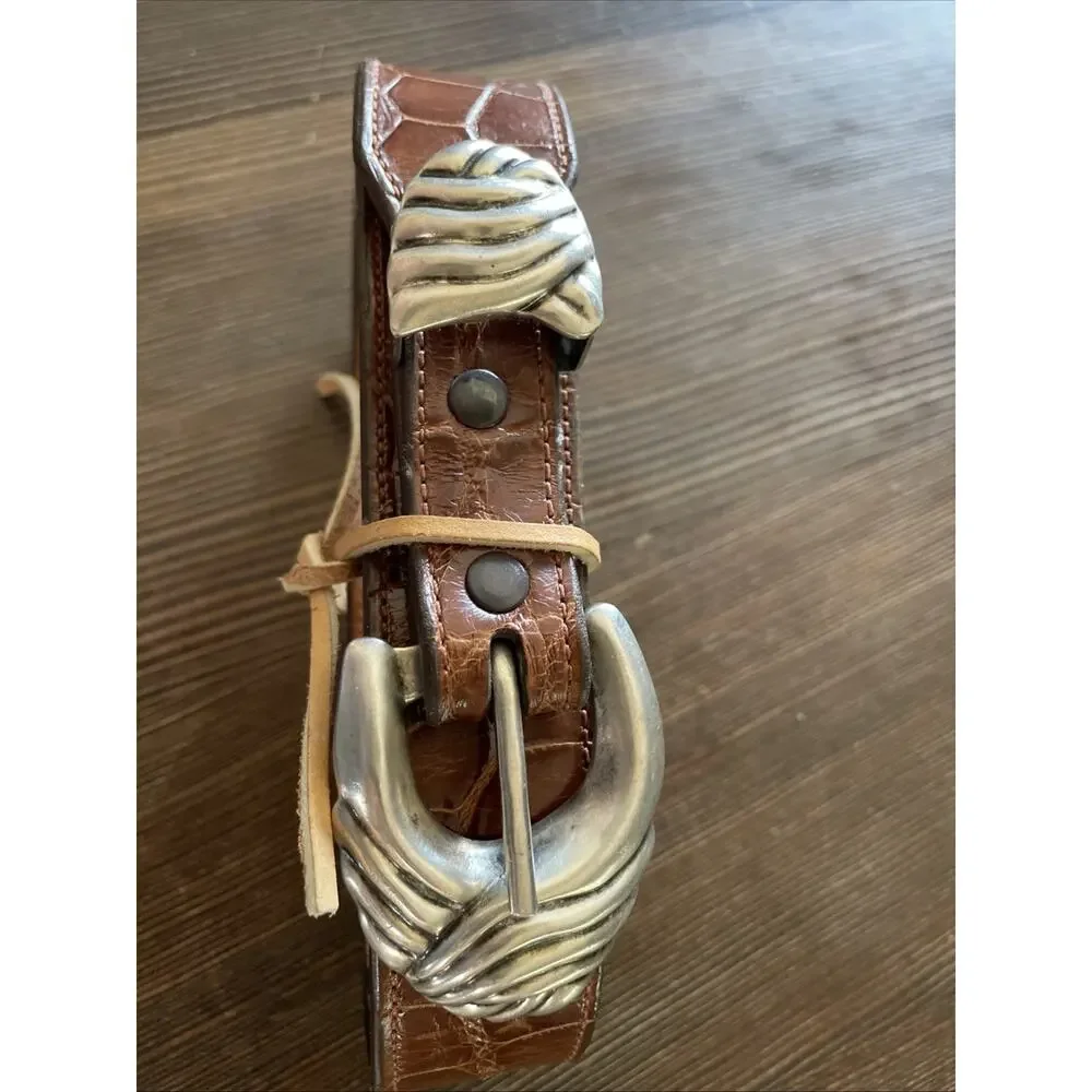 Sterling Silver 925 Ranger Set And Belt Made In Mexico 45” To 49” Waist